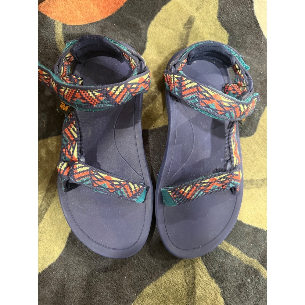 Teva Kids Hurricane XLT2 Navy Blue Multi Geometric Hiking Sandals Size 2